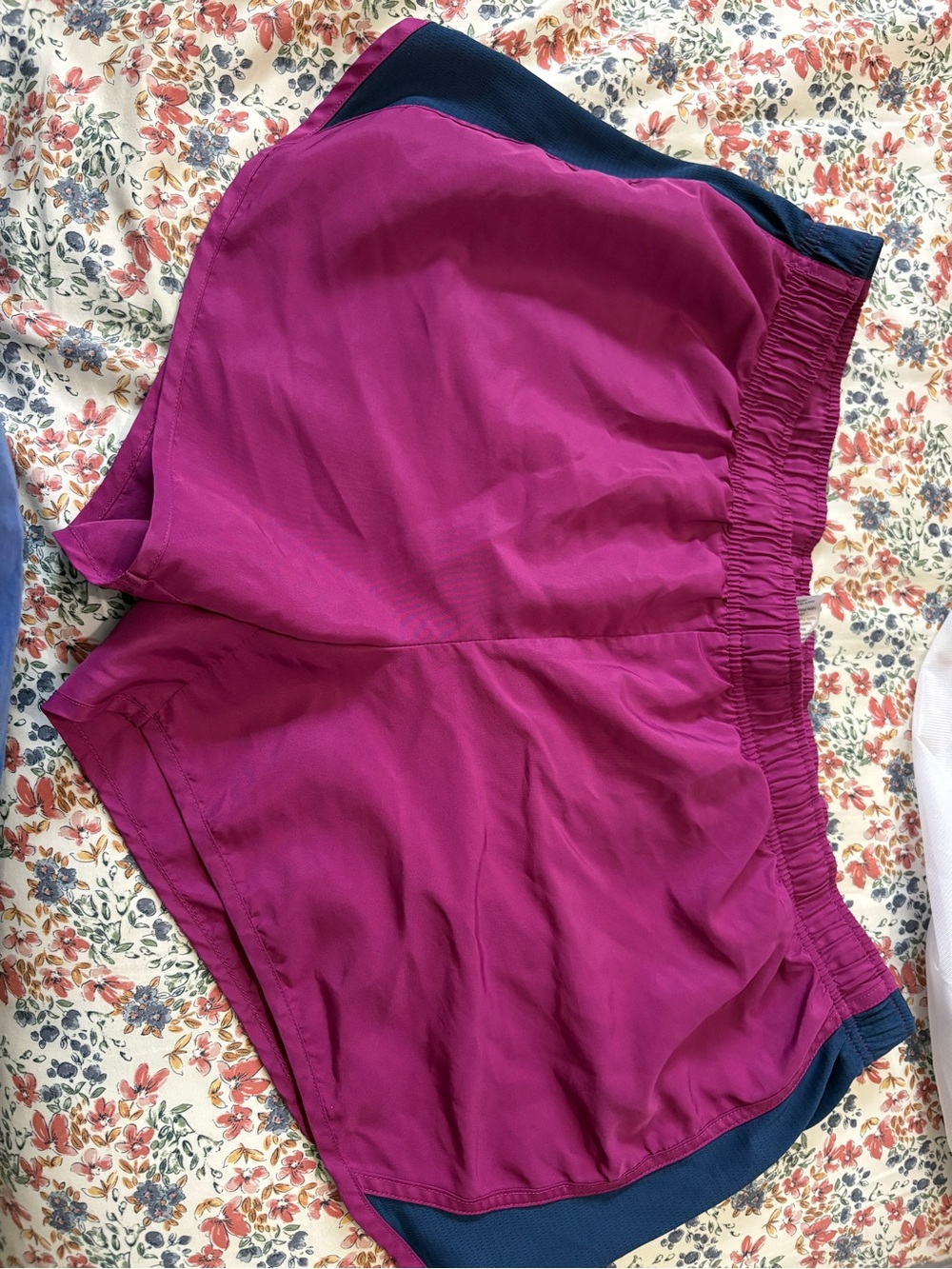 Athletic Works Women’s Magenta Running Shorts with Navy Trim